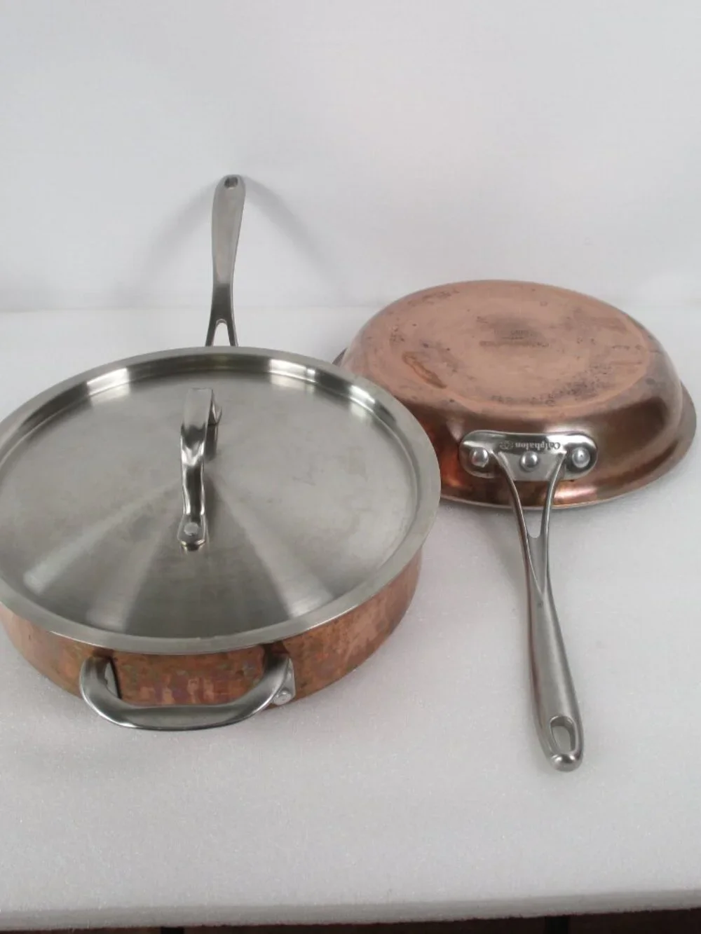 3 PC SET OF CALPHALON TRI-CLAD COPPER COOKWARE